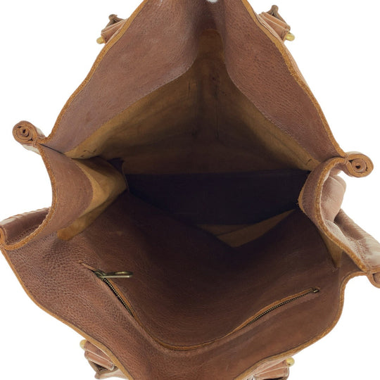 BOTTEGAVENETA Tote Bag leather Brown Gold Metal Tote Bag Shoulder Bag Unisex INTRECCIATO mens Used Authentic
