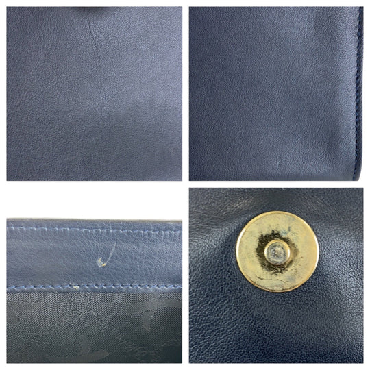 Paloma Picasso Shoulder Bag leather Navy