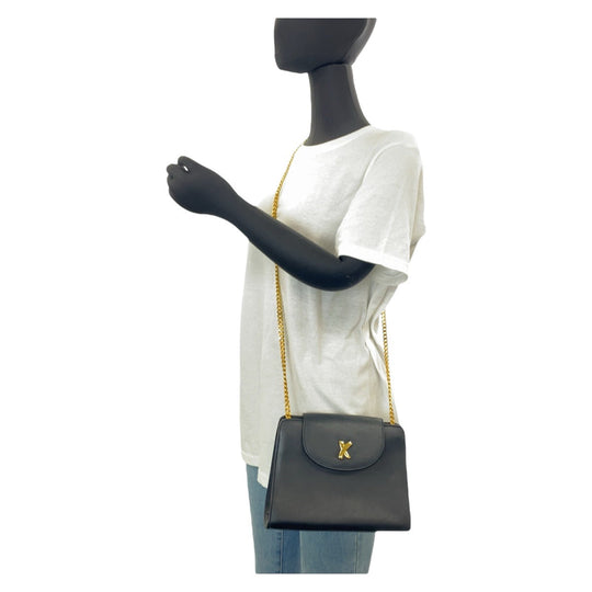 Paloma Picasso Shoulder Bag leather Navy