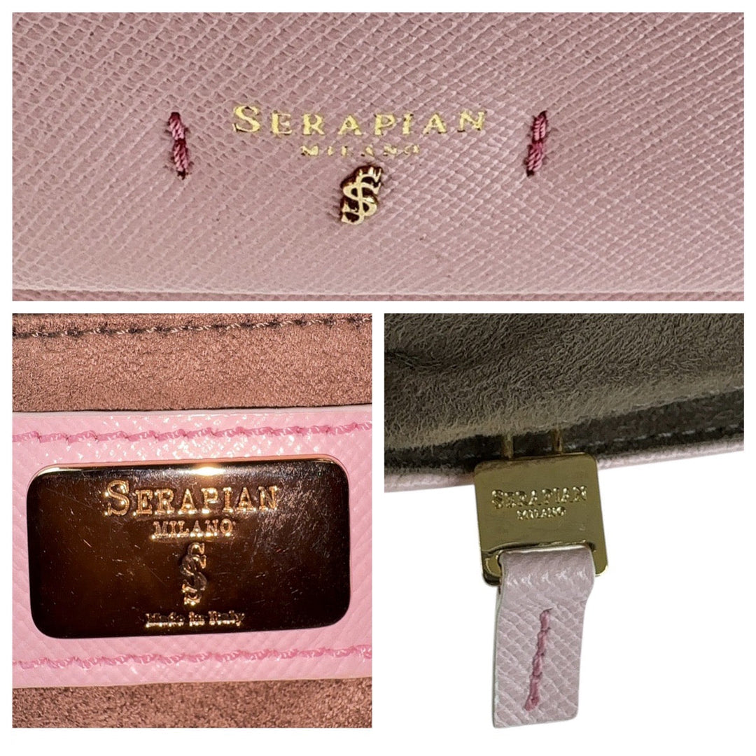 Serapian Clutch bag leather pink