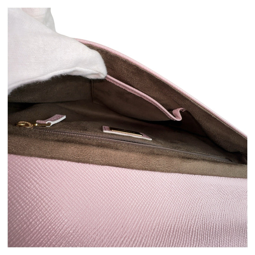 Serapian Clutch bag leather pink