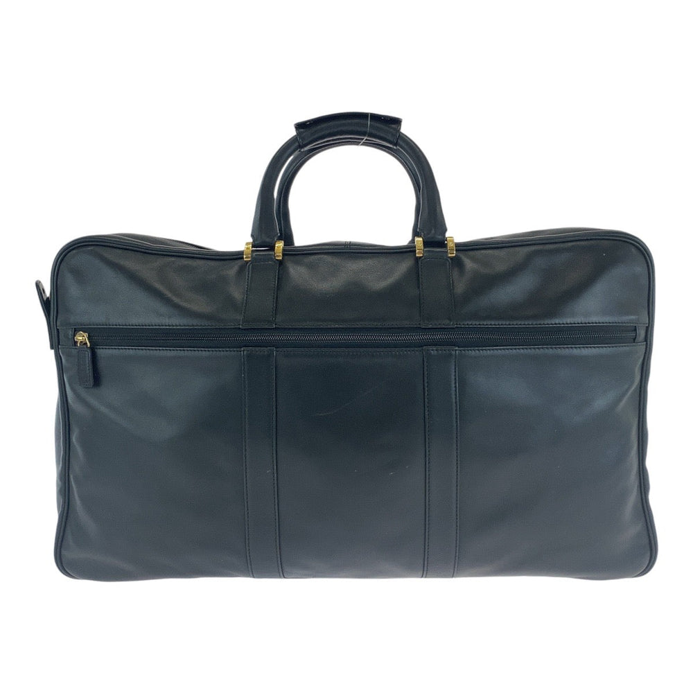 LOEWE Boston Duffel bag leather Black GoldMetal Boston Duffel bag Handbag Unisex anagram mens Used Authentic