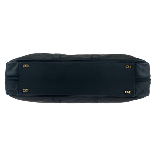 LOEWE Boston Duffel bag leather Black GoldMetal Boston Duffel bag Handbag Unisex anagram mens Used Authentic