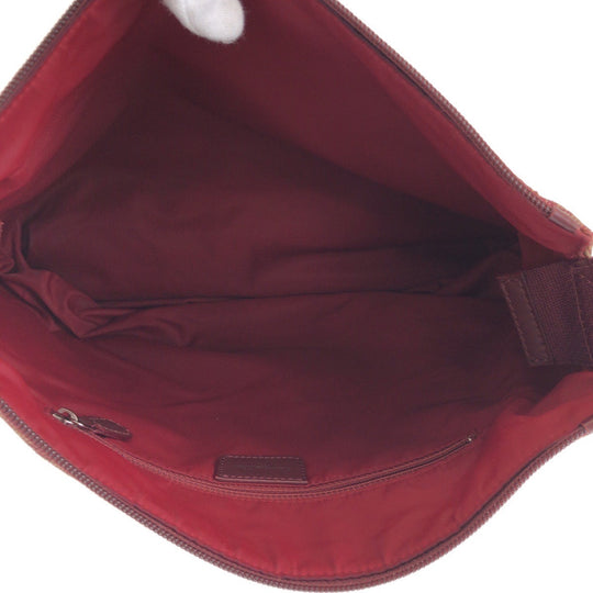 Dior Shoulder Bag O1RU0044 canvas Red Silver Metal Shoulder Bag Messenger bag Trotter Women Used Authentic