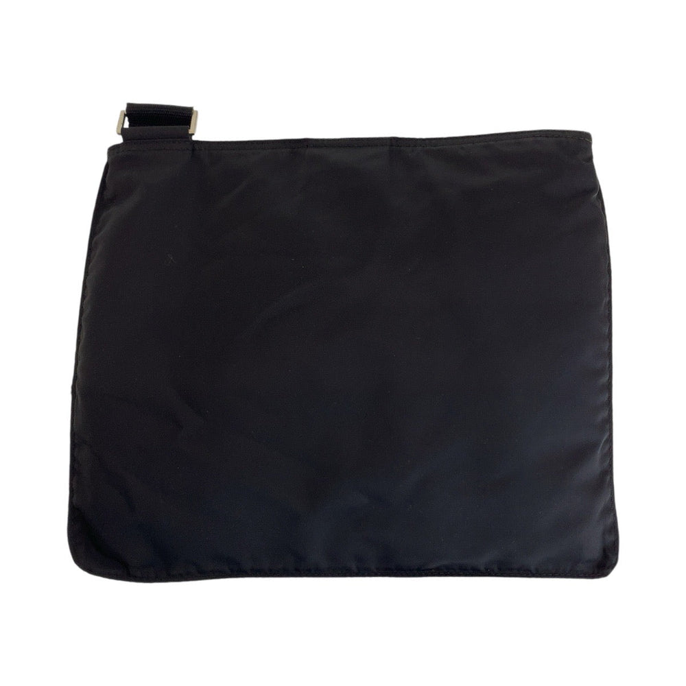 PRADA Shoulder Bag Nylon Black SilverMetal Crossbody Shoulder Bag Messenger Bag Test Triangle With logo Women Used Authentic