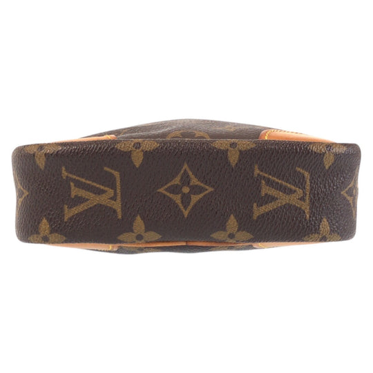 LOUIS VUITTON Shoulder Bag M45266 PVC, Leather Brown Gold Metal Crossbody Shoulder Bag Pochette Monogram Danube Women Used Authentic
