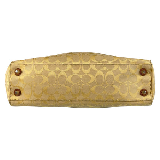 COACH Tote Bag canvas yellow Signature