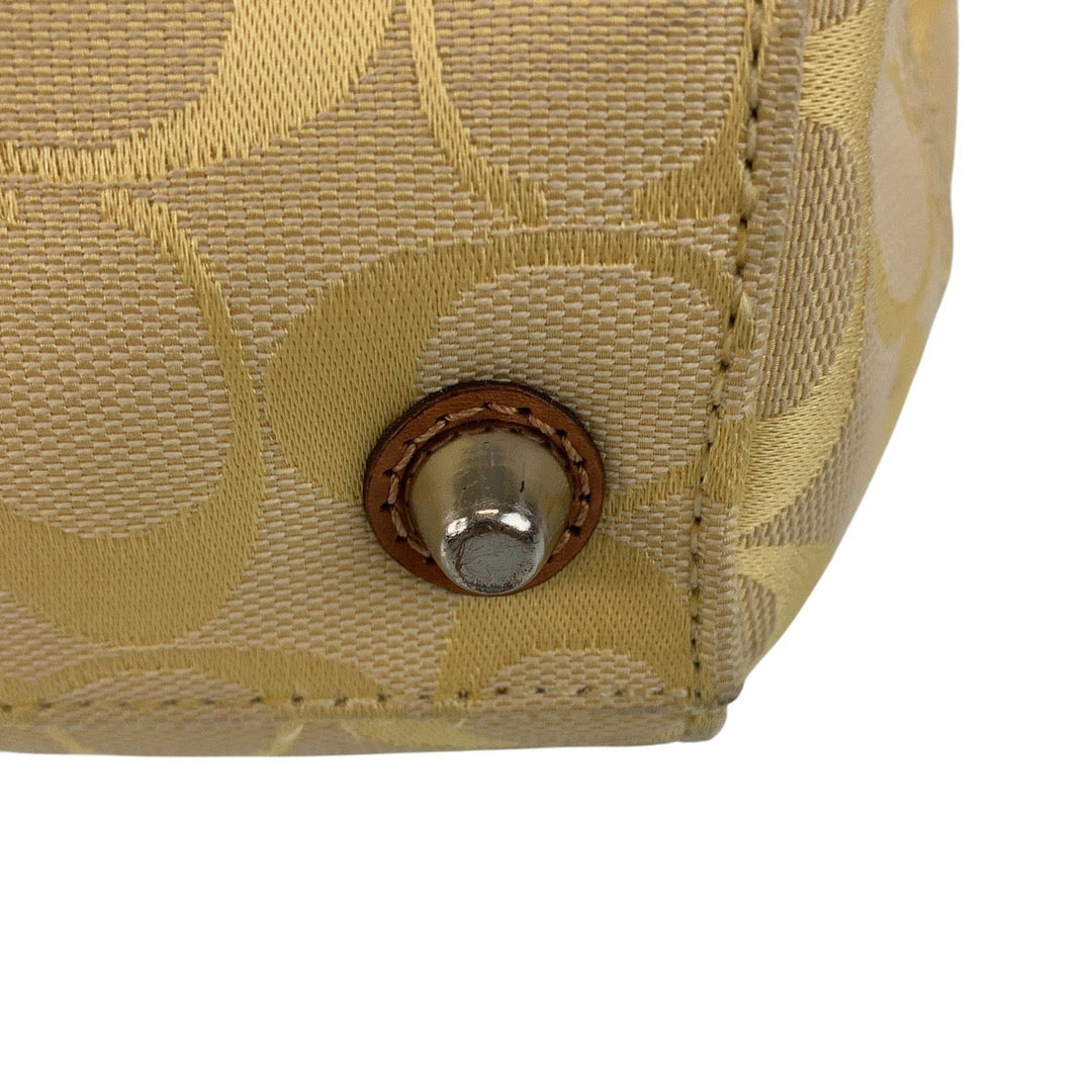 COACH Tote Bag canvas yellow Signature