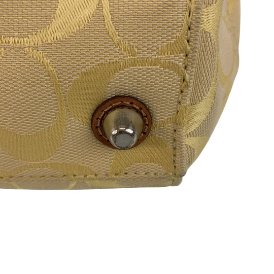 COACH Tote Bag canvas yellow Signature