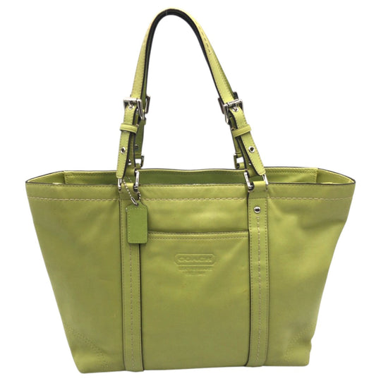 COACH Tote Bag B0959 F13098 leather Green light green Tote Bag handbag Women Used Authentic