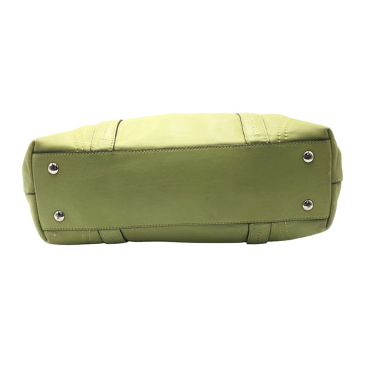 COACH Tote Bag B0959 F13098 leather Green light green Tote Bag handbag Women Used Authentic