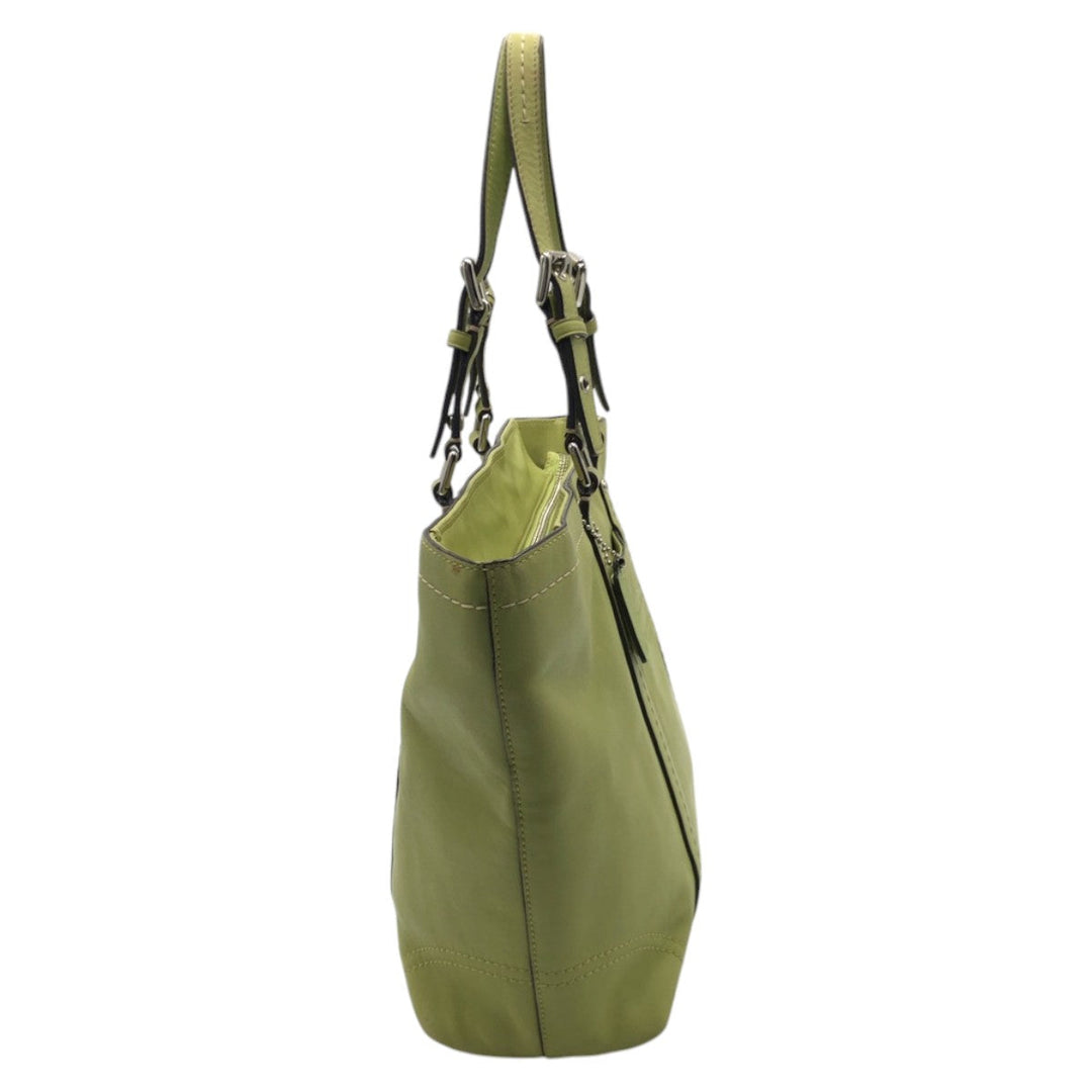 COACH Tote Bag B0959 F13098 leather Green light green Tote Bag handbag Women Used Authentic