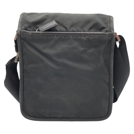 PRADA Shoulder Bag Nylon Black black Shoulder bag Messenger bag Test Triangular logo mens Used Authentic