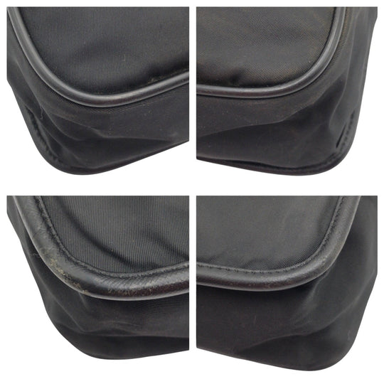 PRADA Shoulder Bag Nylon Black black Shoulder bag Messenger bag Test Triangular logo mens Used Authentic