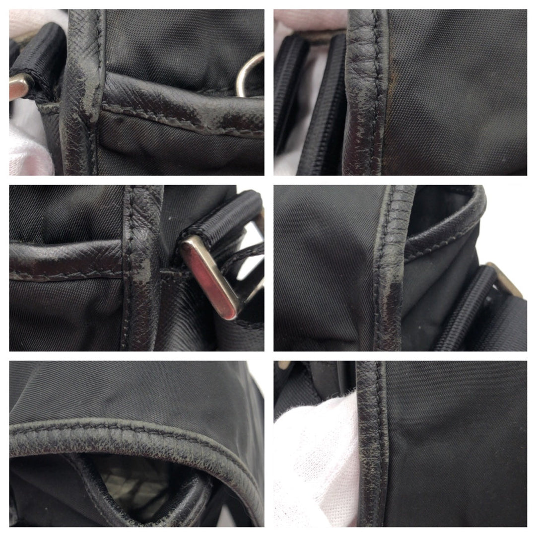 PRADA Shoulder Bag Nylon Black black Shoulder bag Messenger bag Test Triangular logo mens Used Authentic