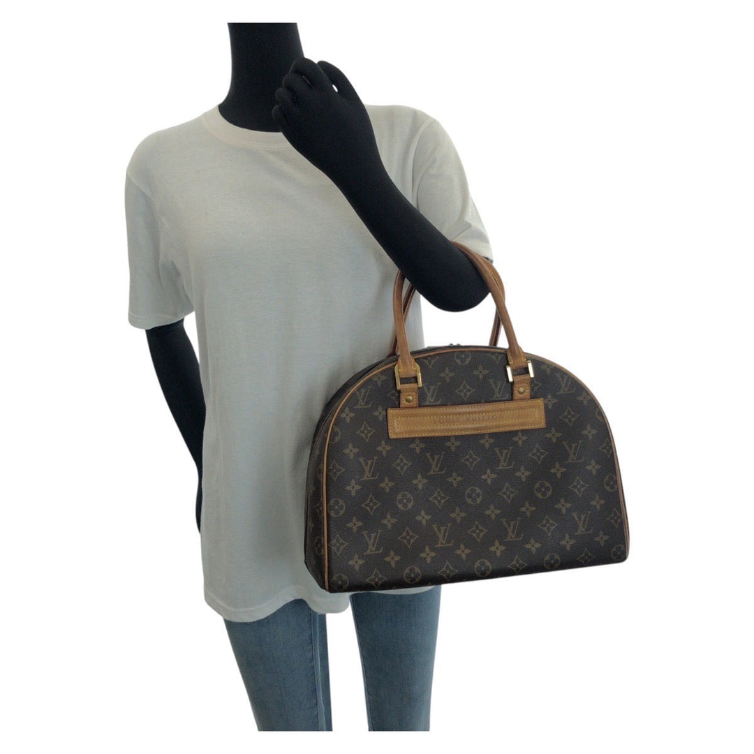 LOUIS VUITTON Tote Bag M50204 PVC, Leather Brown Gold Metal Tote Bag handbag Monogram Special Order SPO Nolita Women Used Authentic