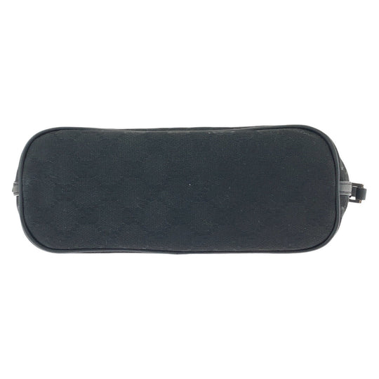 GUCCI Shoulder Bag 7198 GG canvas Black SilverMetal Shoulder Bag accessory pouch Women Used Authentic