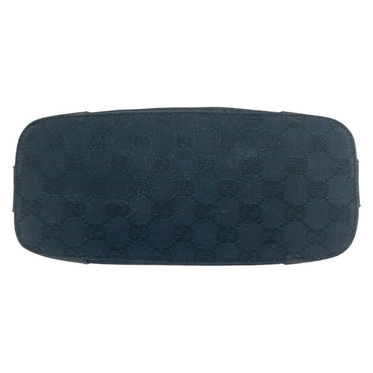 GUCCI Shoulder Bag 001 4204 GG canvas, leather Black GoldMetal Shoulder Bag Women Used Authentic