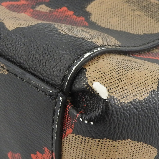 COACH Handbag F55538 PVC, Leather black Women Used Authentic