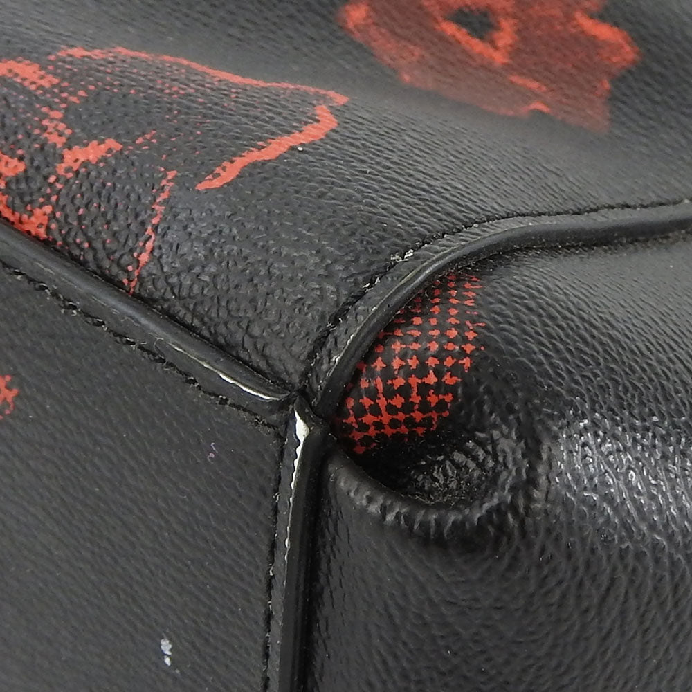 COACH Handbag F55538 PVC, Leather black Women Used Authentic