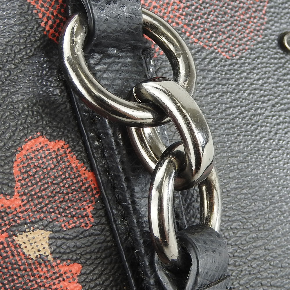 COACH Handbag F55538 PVC, Leather black Women Used Authentic