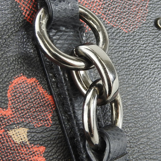 COACH Handbag F55538 PVC, Leather black Women Used Authentic