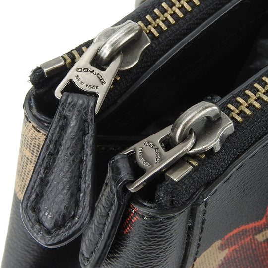 COACH Handbag F55538 PVC, Leather black Women Used Authentic