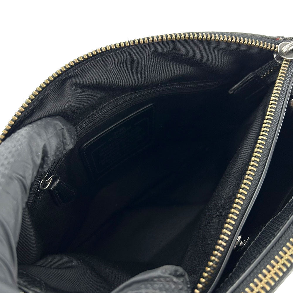 COACH Handbag F55538 PVC, Leather black Women Used Authentic