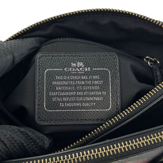 COACH Handbag F55538 PVC, Leather black Women Used Authentic