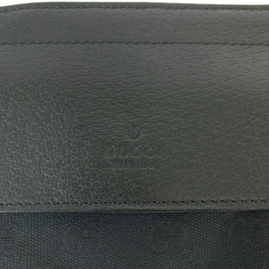 GUCCI Sling bag 28566 GG canvas Black SilverMetal Bomb Bag Waist Bag mens Used Authentic