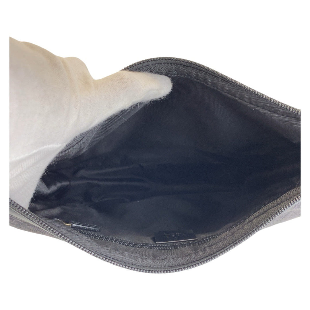 GUCCI Shoulder Bag 1.4205 GG canvas, leather Black GoldMetal Hobo Shoulder Bag Women Used Authentic