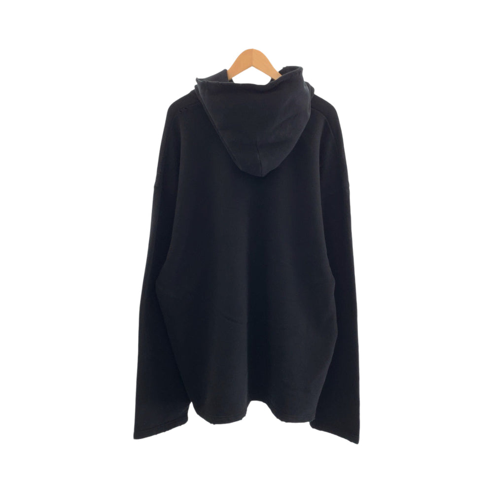 BALENCIAGA Hoodie MT74 661711 TKVD4 cotton black black white Hoodie Distressed 21AW FREE NO RIB HOODIE mens XXS Used Authentic