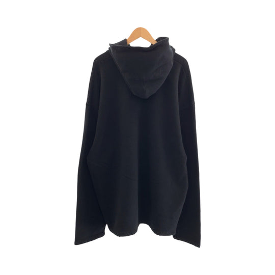 BALENCIAGA Hoodie MT74 661711 TKVD4 cotton black black white Hoodie Distressed 21AW FREE NO RIB HOODIE mens XXS Used Authentic