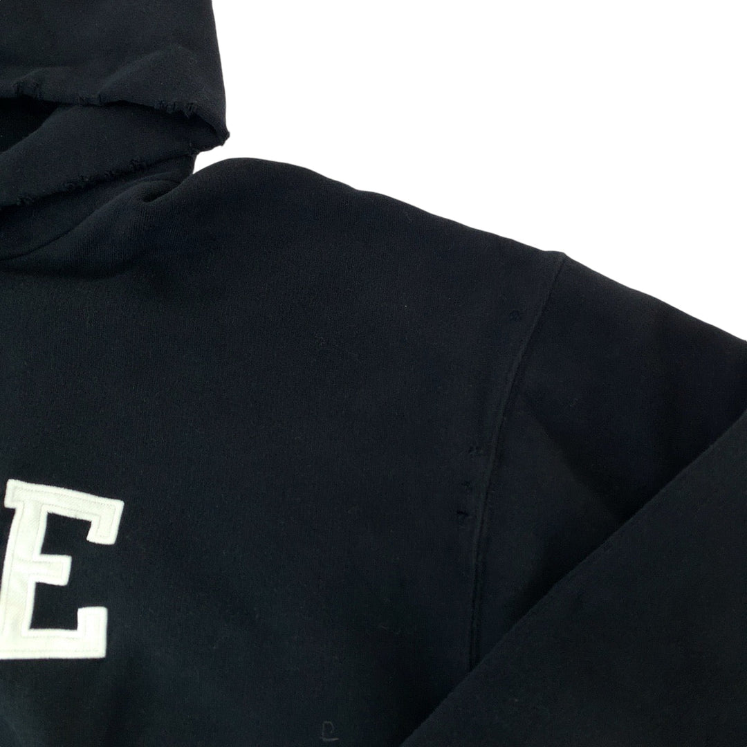 BALENCIAGA Hoodie MT74 661711 TKVD4 cotton black black white Hoodie Distressed 21AW FREE NO RIB HOODIE mens XXS Used Authentic