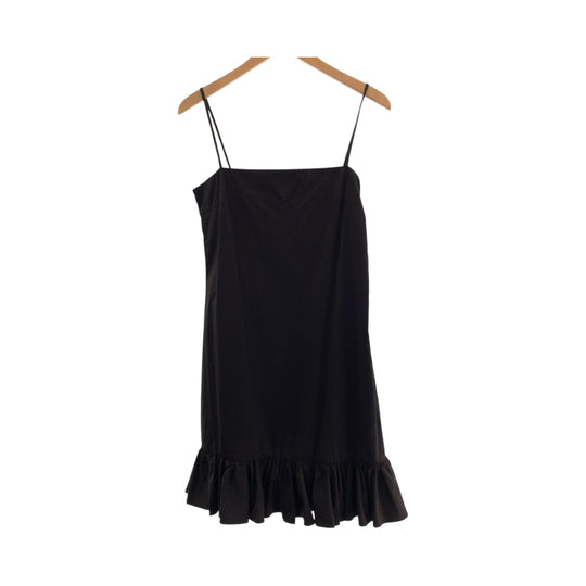 PRADA one piece cotton Black black One-piece with inner Eyelet Lace Poplin Women 36 Used Authentic