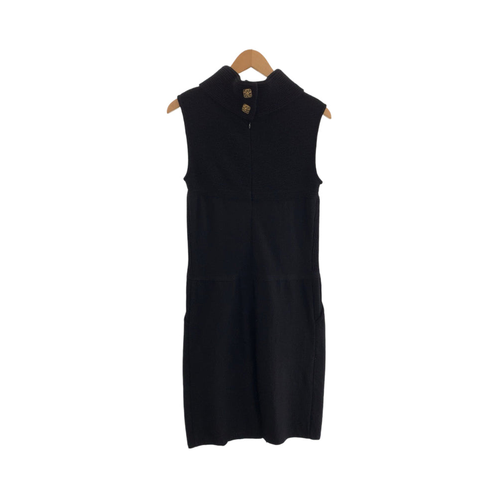 CHANEL one piece P41644K03099 wool black Sleeveless knit dress Gripoa Button Women Used Authentic