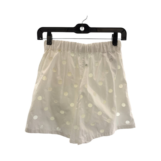PRADA Shorts cotton white Shorts Half pants with inner Polka Dot Cutwork Women 36 Used Authentic