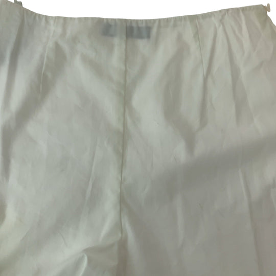 PRADA Shorts cotton white Shorts Half pants with inner Polka Dot Cutwork Women 36 Used Authentic