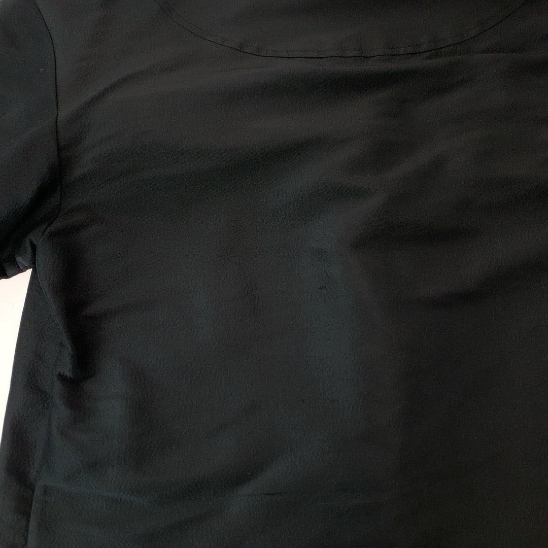 CHANEL Long sleeve shirt P64478V24243 silk Black Gold Metal Long sleeve shirts Dress shirts Silk shirts Fake pearl Women 36 Used Authentic