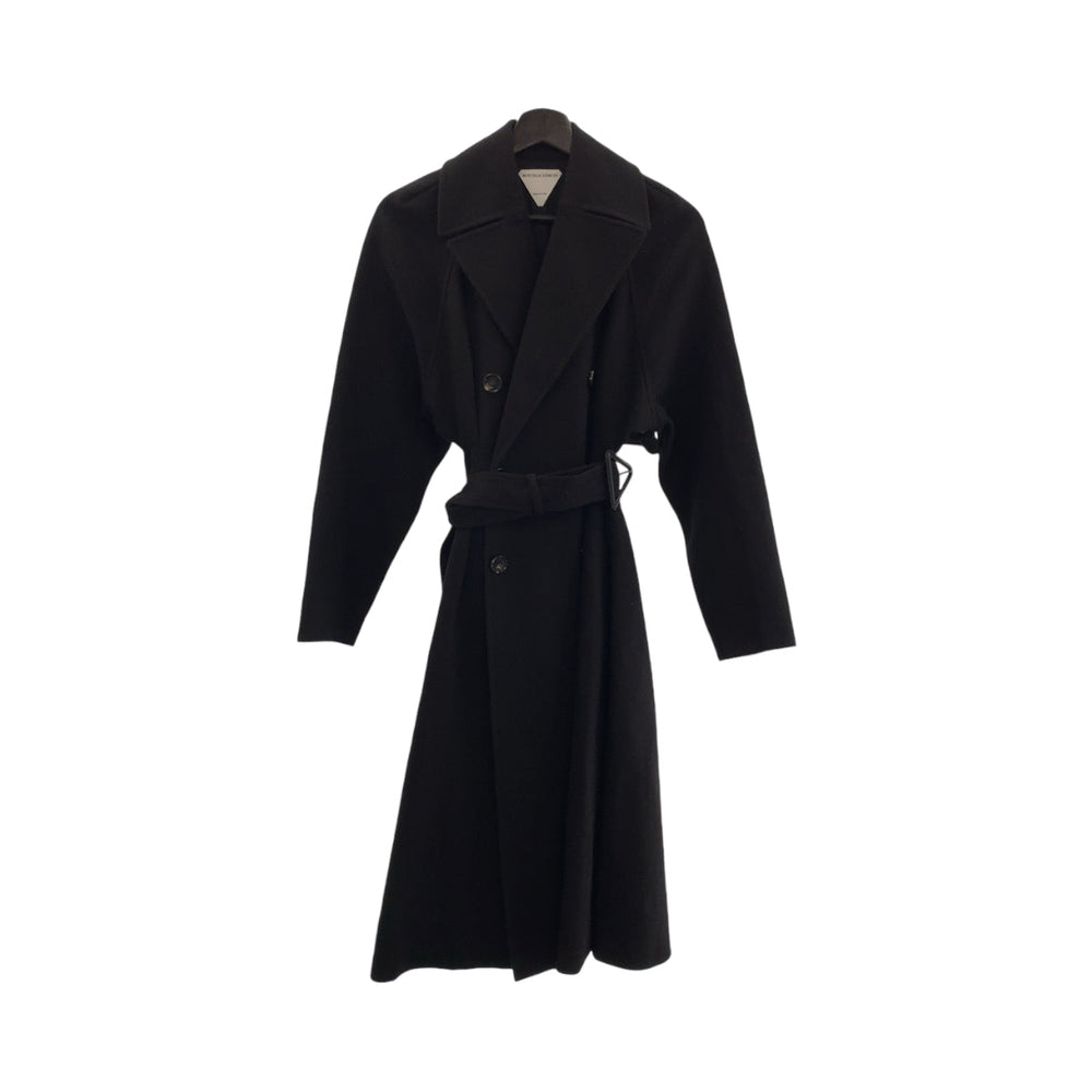 BOTTEGAVENETA trench coat wool black trench coat triangle belt Women 36 Used Authentic