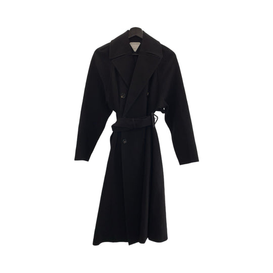 BOTTEGAVENETA trench coat wool black trench coat triangle belt Women 36 Used Authentic