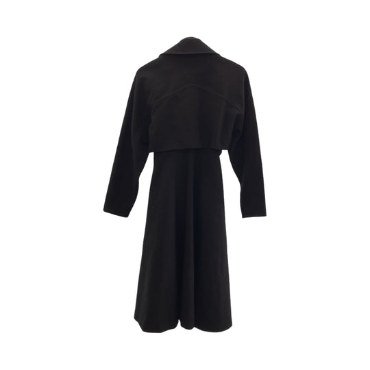 BOTTEGAVENETA trench coat wool black trench coat triangle belt Women 36 Used Authentic