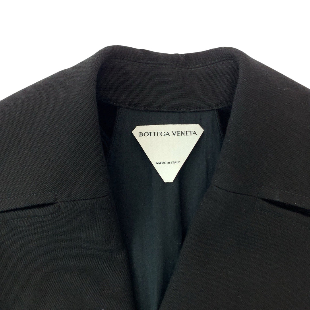 BOTTEGAVENETA trench coat wool black trench coat triangle belt Women 36 Used Authentic