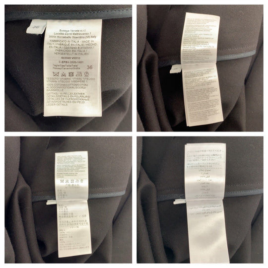 BOTTEGAVENETA trench coat wool black trench coat triangle belt Women 36 Used Authentic
