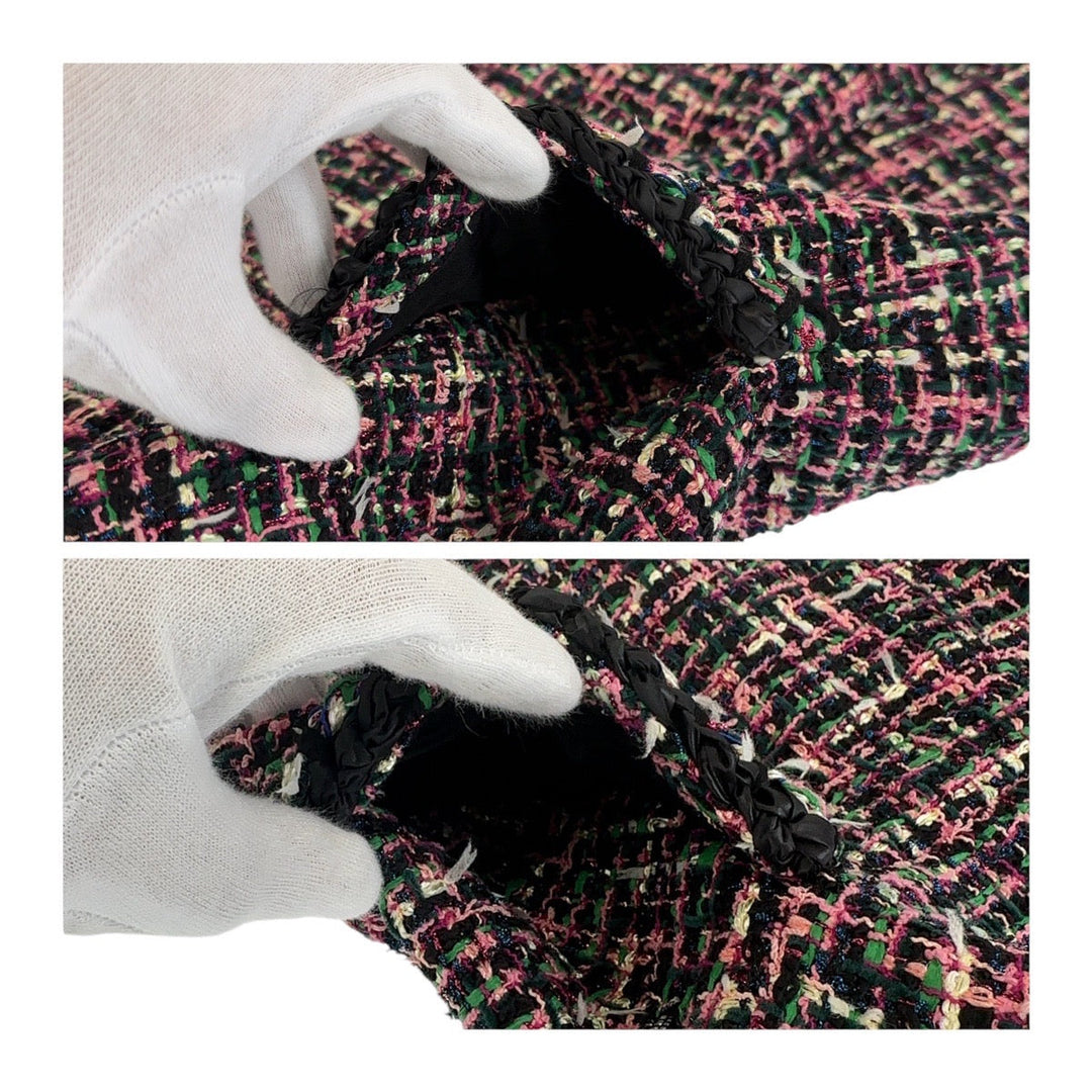 CHANEL skirt P60792V46091 polyamide Pink multicolor Skirt Tweed Women 34 Used Authentic