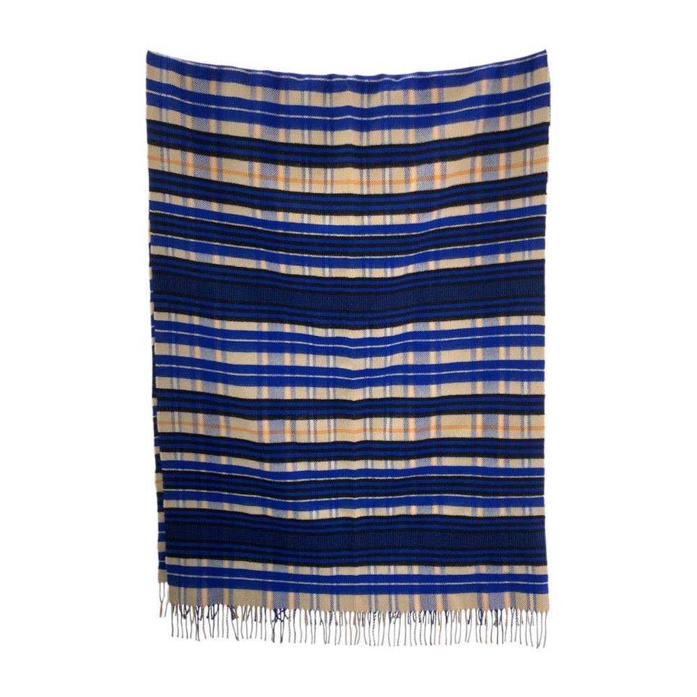 HERMES Scarf cashmere Blue multicolor Scarf, Stole, Shawl, Large Women Used Authentic