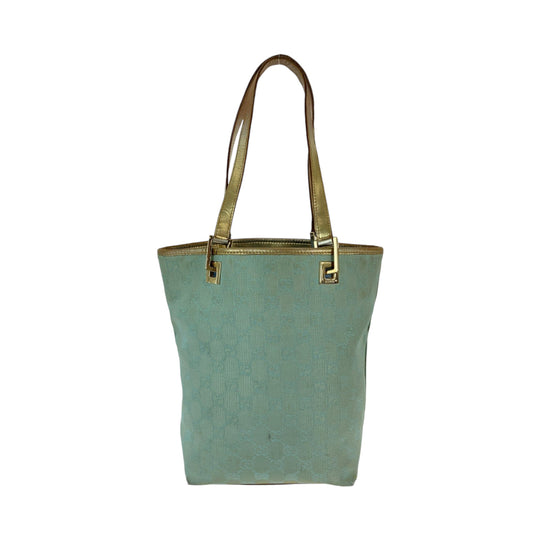 GUCCI Tote Bag 002 1099 GG canvas green