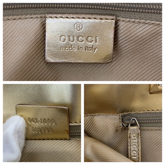 GUCCI Tote Bag 002 1099 GG canvas green
