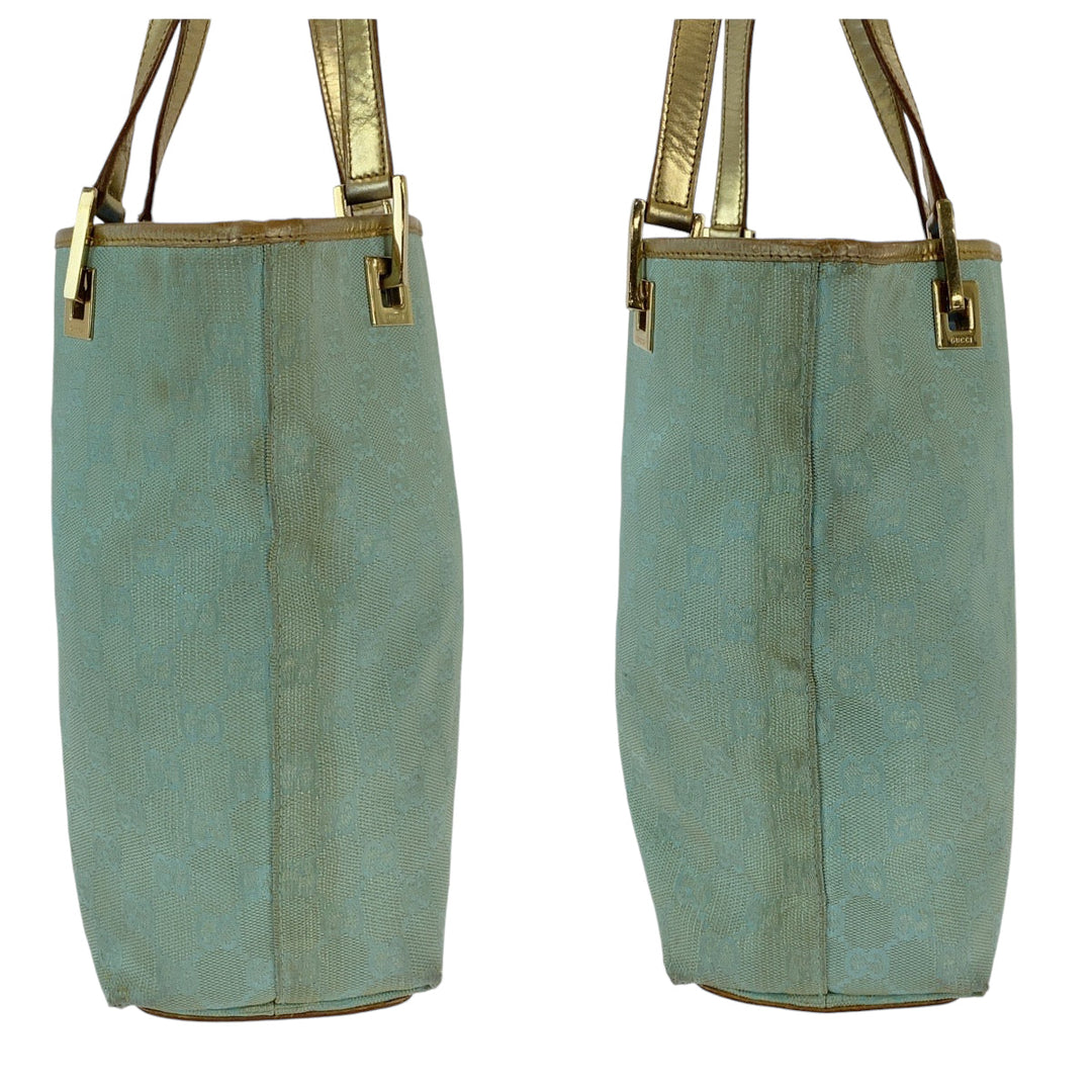 GUCCI Tote Bag 002 1099 GG canvas green