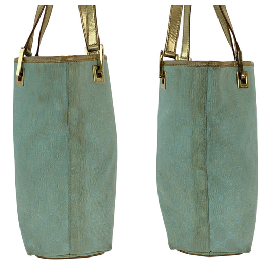 GUCCI Tote Bag 002 1099 GG canvas green
